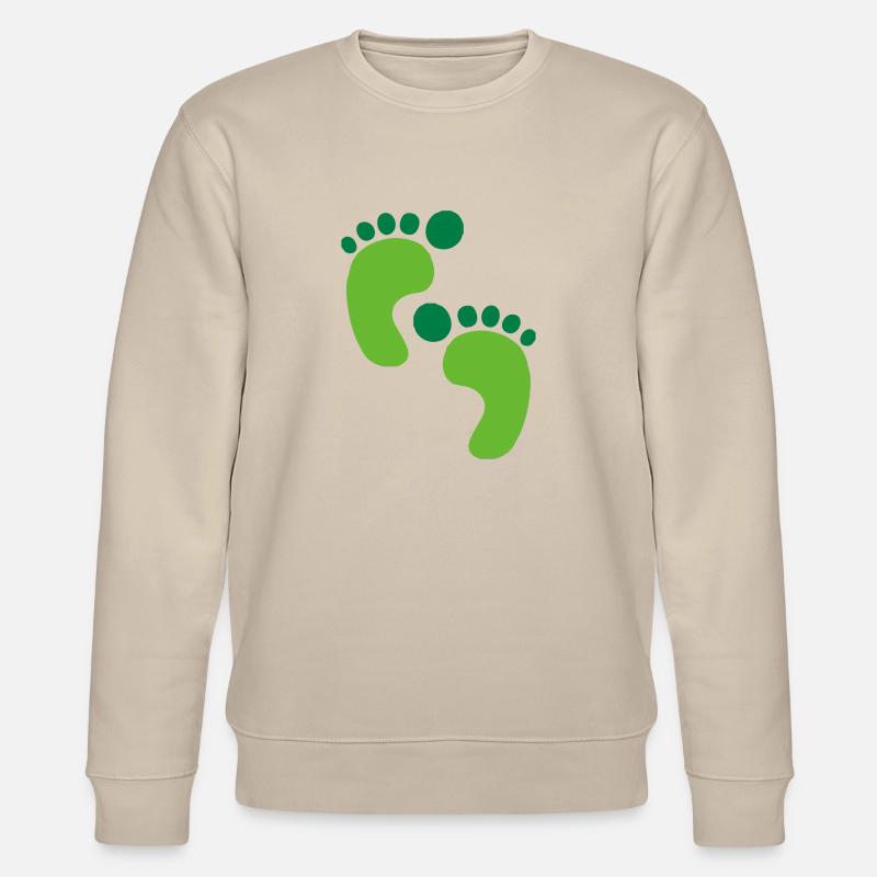 footprints2 - Stanley/Stella Unisex Bio-Sweatshirt CHANGER  - Beige