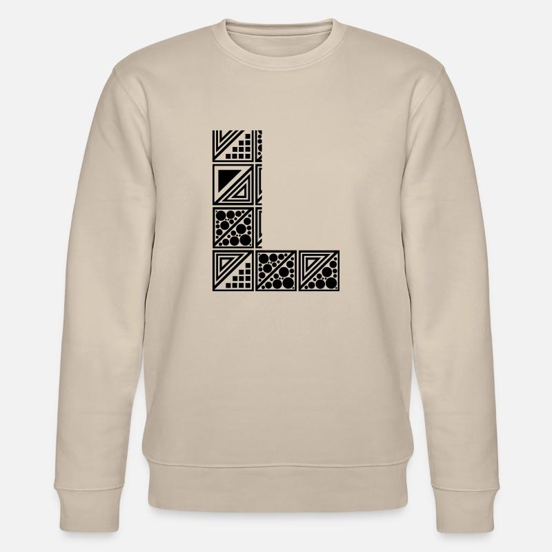 Buchstabe L - Stanley/Stella Unisex Bio-Sweatshirt CHANGER  - Beige