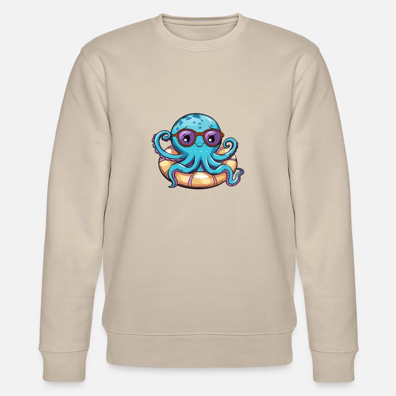 Oktopus Comic Cool - Stanley/Stella Unisex Bio-Sweatshirt CHANGER  - Beige