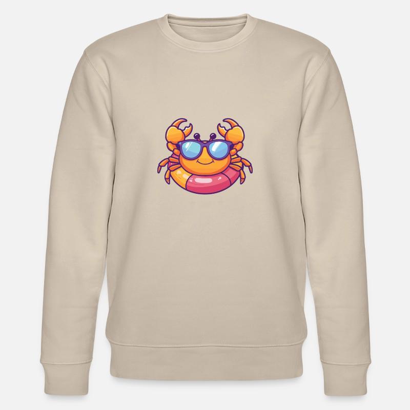 Krebs Krabbe Comic Cool - Stanley/Stella Unisex Bio-Sweatshirt CHANGER  - Beige
