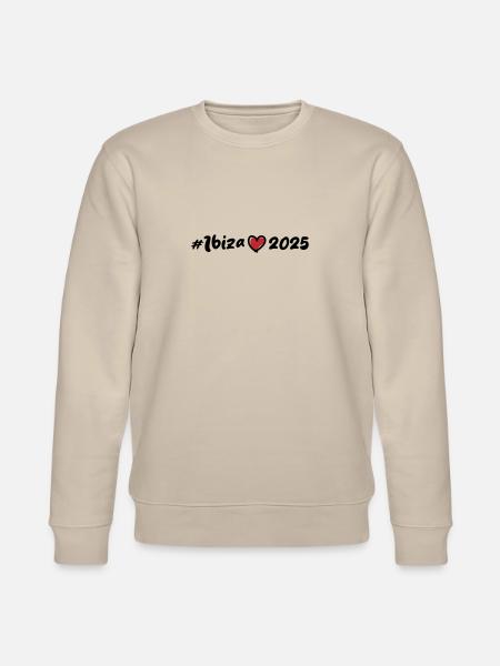 Ibiza 2025 Heart - Stanley/Stella CHANGER Unisex Organic Sweatshirt - beige