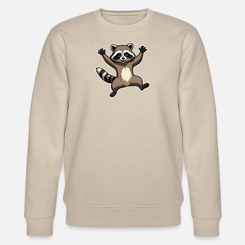 Pedro der Waschbär - Stanley/Stella Unisex Bio-Sweatshirt CHANGER - Beige