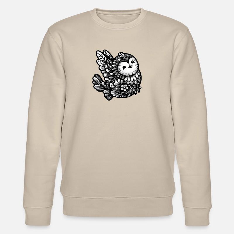 Florale Singvogelkunst - Stanley/Stella Unisex Bio-Sweatshirt CHANGER  - Beige
