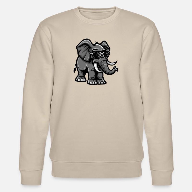 Elefant Tier - Stanley/Stella Unisex Bio-Sweatshirt CHANGER  - Beige