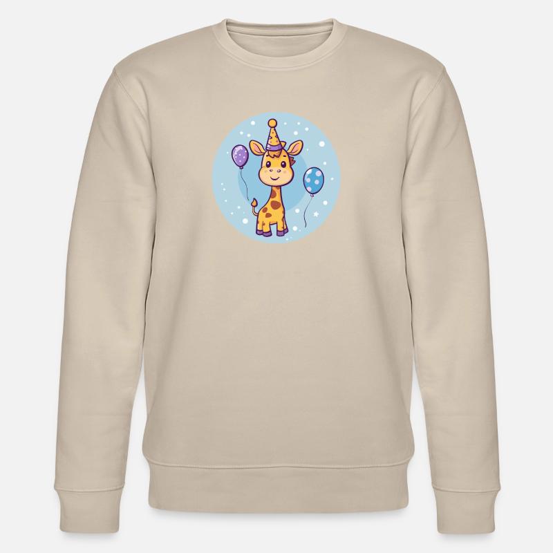 Girafe Anniversaire Bébé - Sweat bio CHANGER Stanley/Stella Unisexe - beige