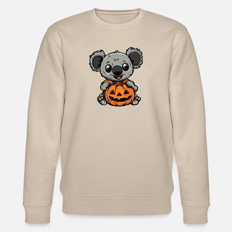 Koala Halloween Comic Lustig - Stanley/Stella Unisex Bio-Sweatshirt CHANGER  - Beige