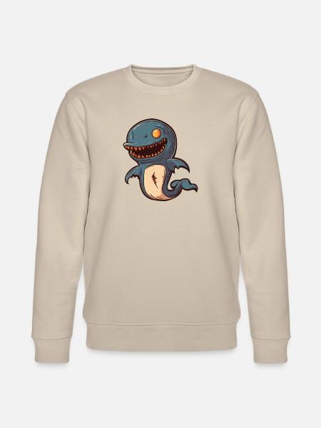 Dolphin Halloween Comic Funny - Stanley/Stella CHANGER Unisex Organic Sweatshirt - beige
