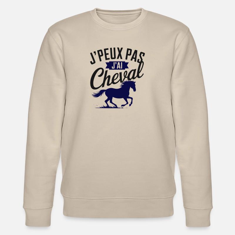 Passion Cheval Bleu - Stanley/Stella Unisex Bio-Sweatshirt CHANGER  - Beige