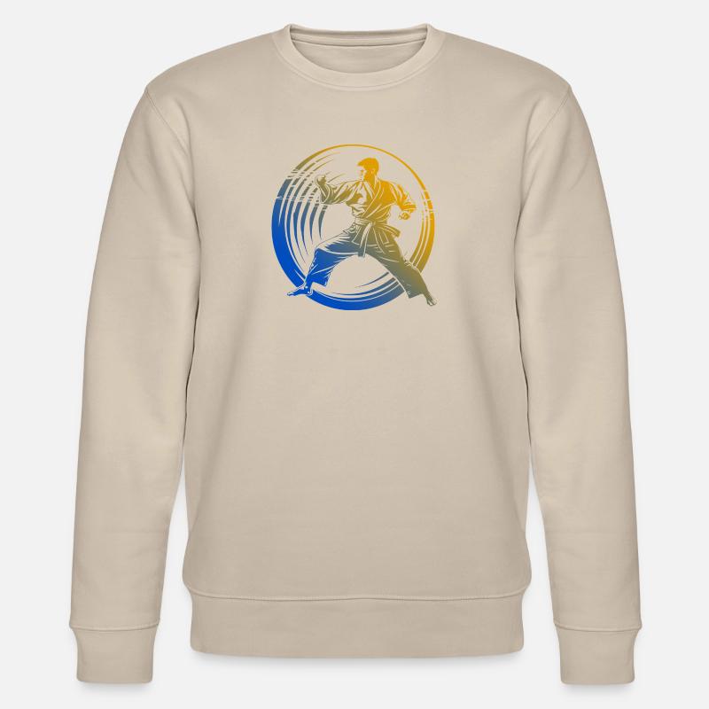 Karate Silhouette Bunt - Stanley/Stella Unisex Bio-Sweatshirt CHANGER  - Beige