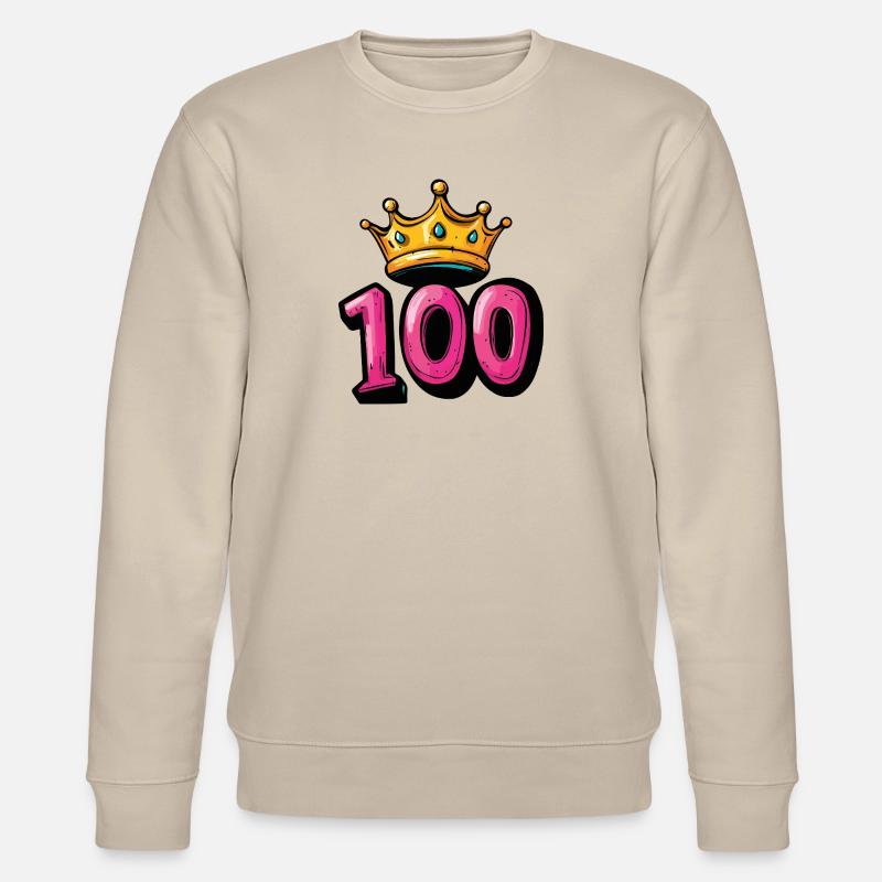 Couronne à 100 chiffres - Sweat bio CHANGER Stanley/Stella Unisexe - beige