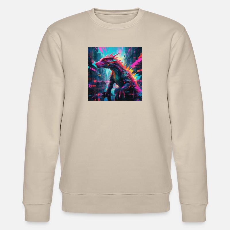 Neon Komodo Waran - Stanley/Stella Unisex Bio-Sweatshirt CHANGER  - Beige