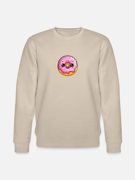 Donut mit Gesicht - Stanley/Stella Unisex Bio-Sweatshirt CHANGER  - Beige