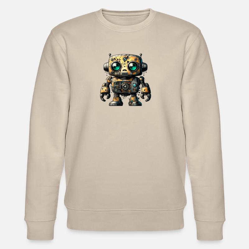 Melancholischer Roboter - Stanley/Stella Unisex Bio-Sweatshirt CHANGER  - Beige