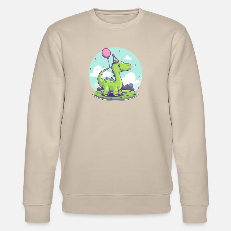 dinosaure brontosaure anniversaire bébé - Sweat bio CHANGER Stanley/Stella Unisexe - beige