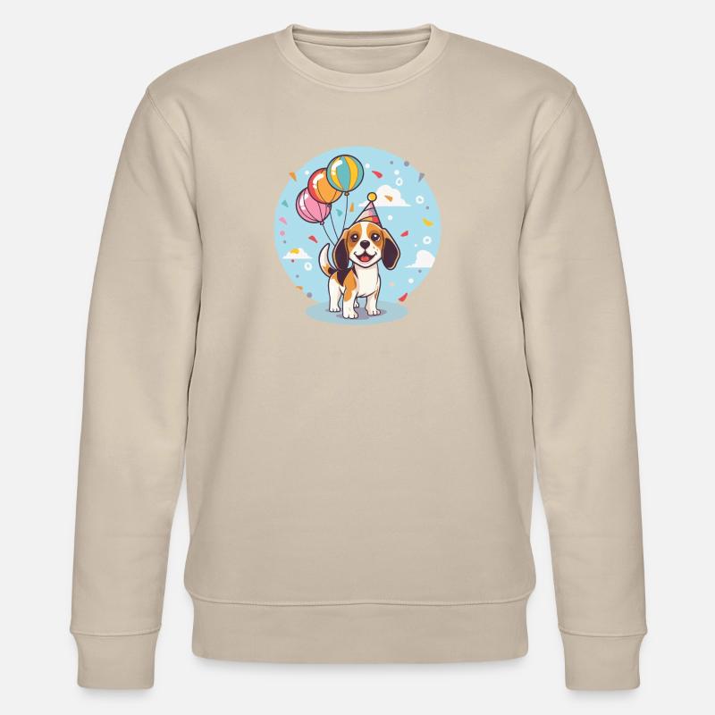 Beagle Chiens Anniversaire Bébé - Sweat bio CHANGER Stanley/Stella Unisexe - beige