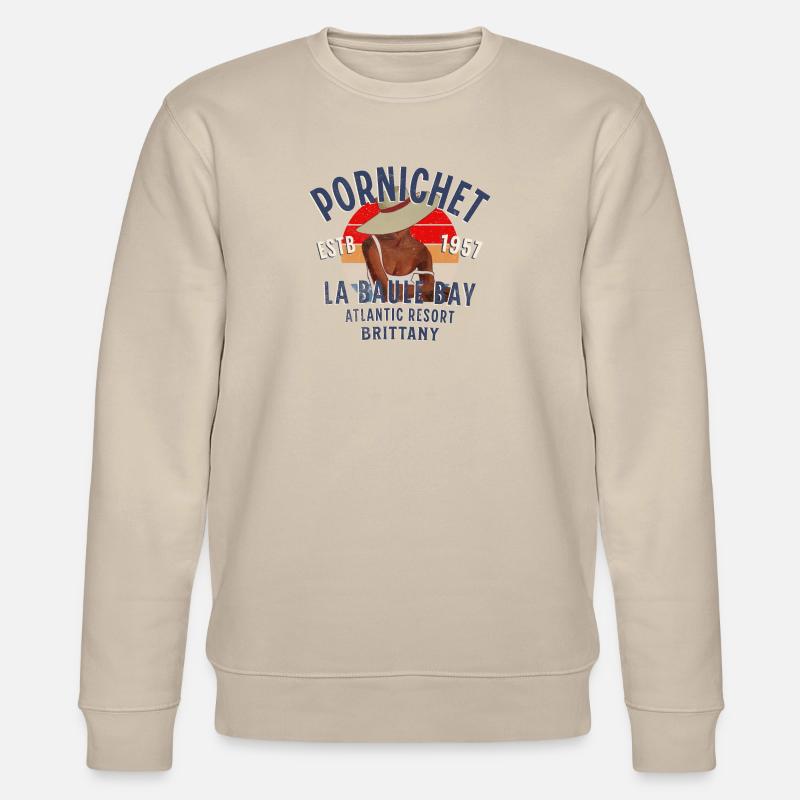 Glamouröses Pornichet - Stanley/Stella Unisex Bio-Sweatshirt CHANGER  - Beige