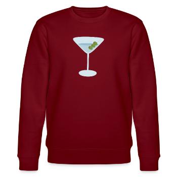 Martini mit Oliven - Stanley/Stella Unisex Bio-Sweatshirt CHANGER  - Burgunderrot - Vorne - Nik (191cm) & Marisol (170cm)