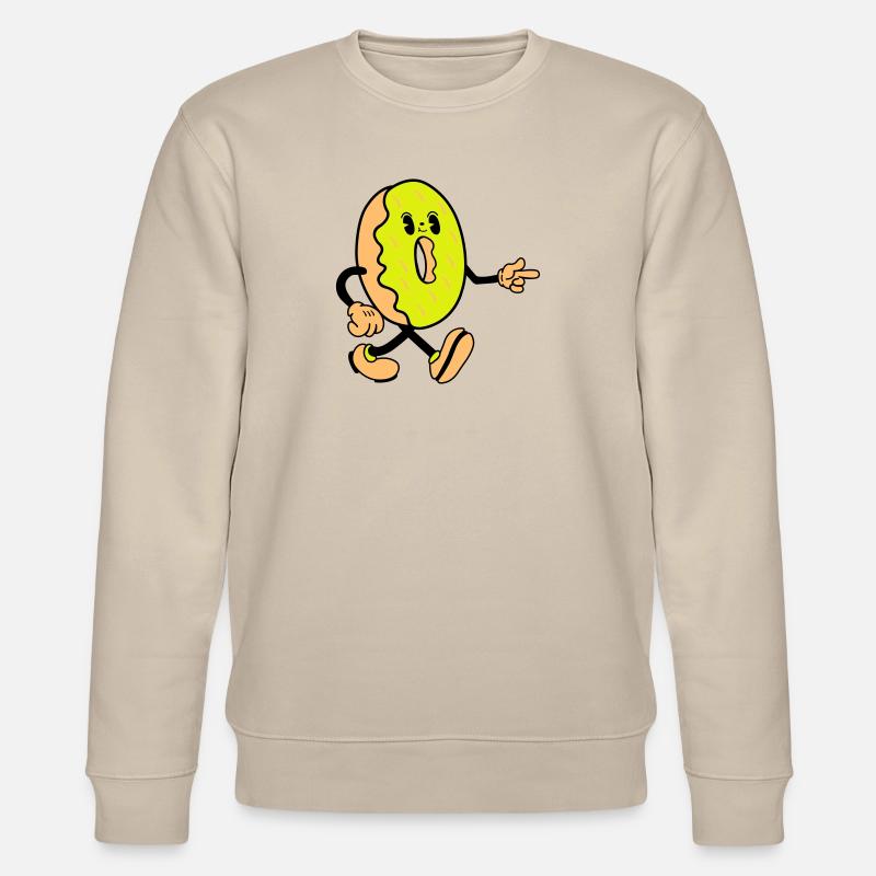 donut comic funny - Stanley/Stella Unisex Bio-Sweatshirt CHANGER  - Beige