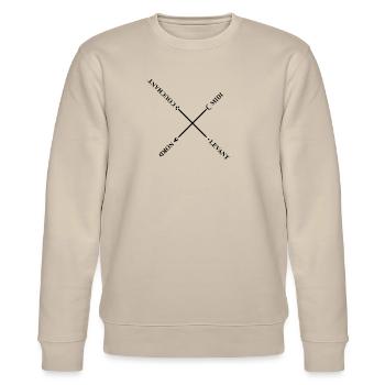 Kompass stieg aus den Steinbrüchen unter Paris - Stanley/Stella Unisex Bio-Sweatshirt CHANGER  - Beige - Vorne - Nik (191cm) & Marisol (170cm)