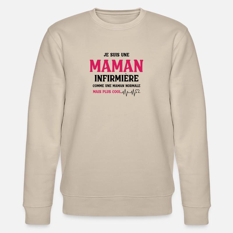 Ich bin eine Krankenschwester - Stanley/Stella Unisex Bio-Sweatshirt CHANGER  - Beige