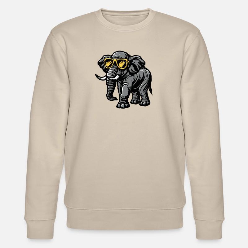Elefant Comic Cool - Stanley/Stella Unisex Bio-Sweatshirt CHANGER  - Beige