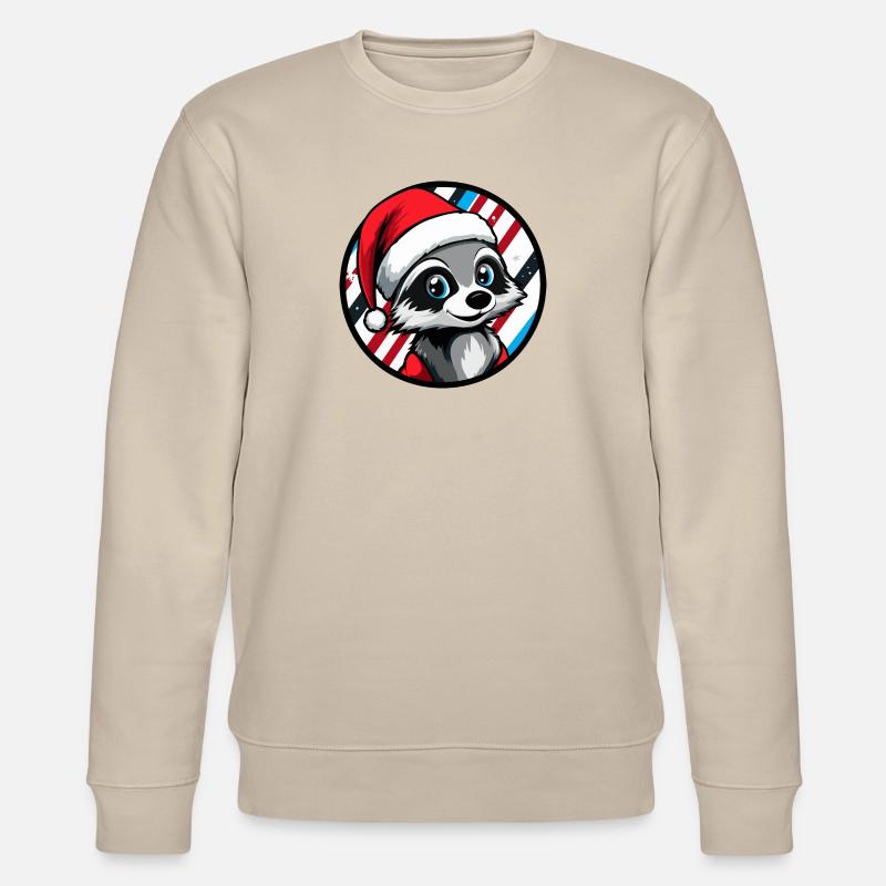 Noël raton laveur Noël - Sweat bio CHANGER Stanley/Stella Unisexe - beige