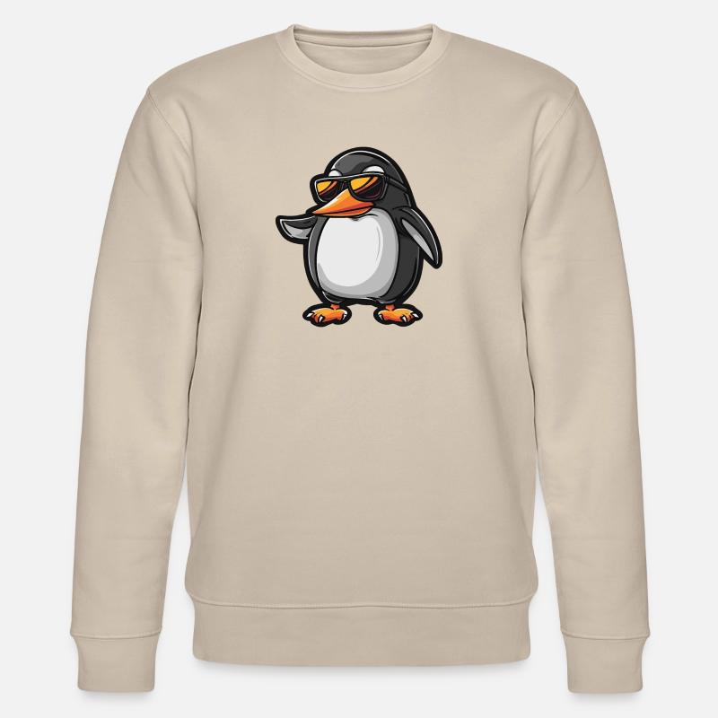 Pinguin Comic Cool - Stanley/Stella Unisex Bio-Sweatshirt CHANGER  - Beige