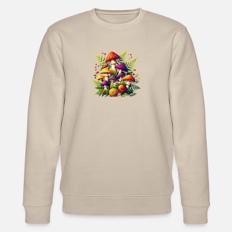 Mushrooms Magic Mushrooms Plain - Stanley/Stella Unisex Bio-Sweatshirt CHANGER  - Beige