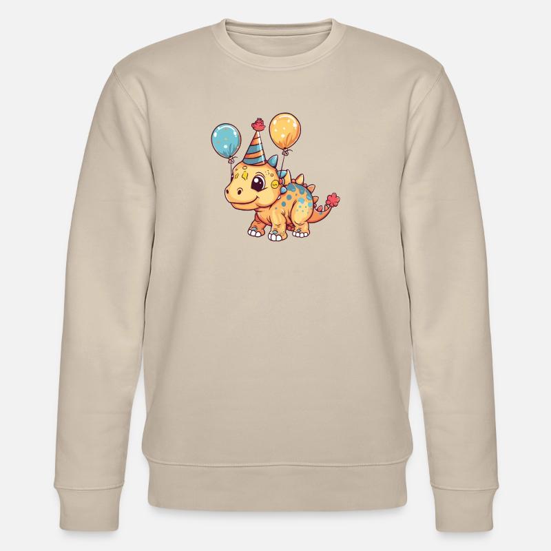 Dinosaure stégosaure anniversaire bébé - Sweat bio CHANGER Stanley/Stella Unisexe - beige