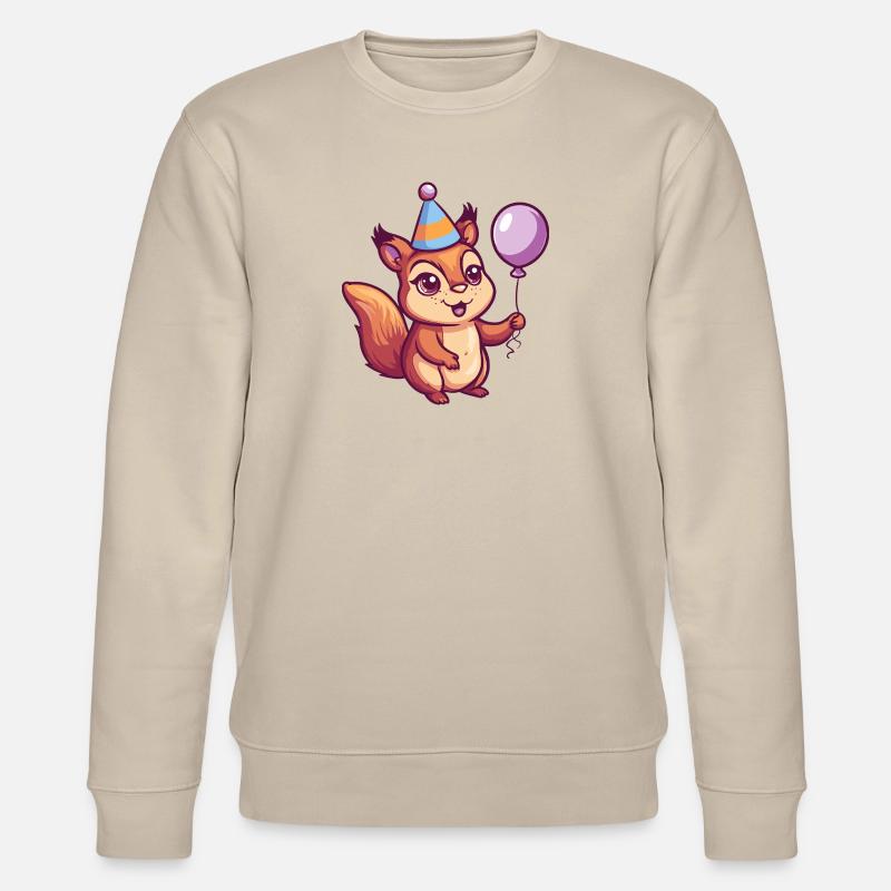 Écureuil Anniversaire Bébé - Sweat bio CHANGER Stanley/Stella Unisexe - beige