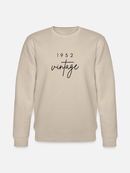 Vintage 1952 Verjaardag - Stanley/Stella Uniseks bio-sweatshirt CHANGER  - beige
