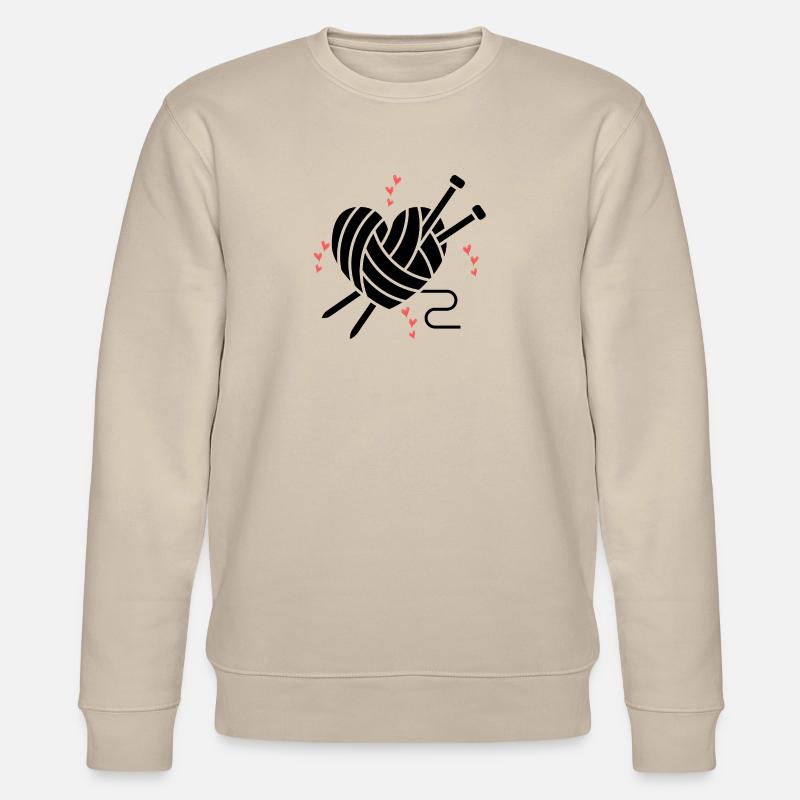 Stricken Stricken Häkeln Stricker - Stanley/Stella Unisex Bio-Sweatshirt CHANGER  - Beige