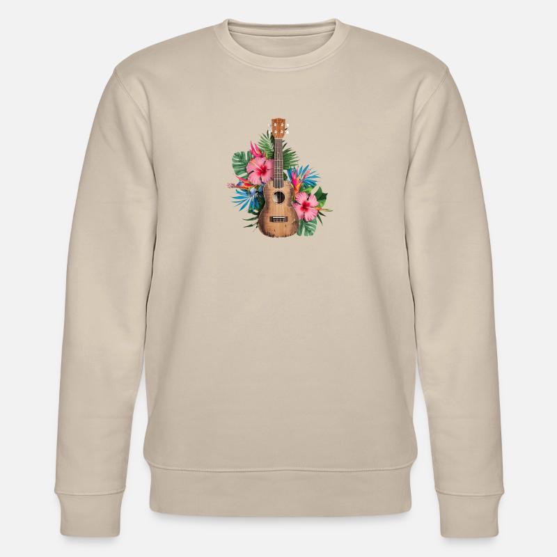 Cartoon Ukulele - Stanley/Stella Unisex Bio-Sweatshirt CHANGER  - Beige