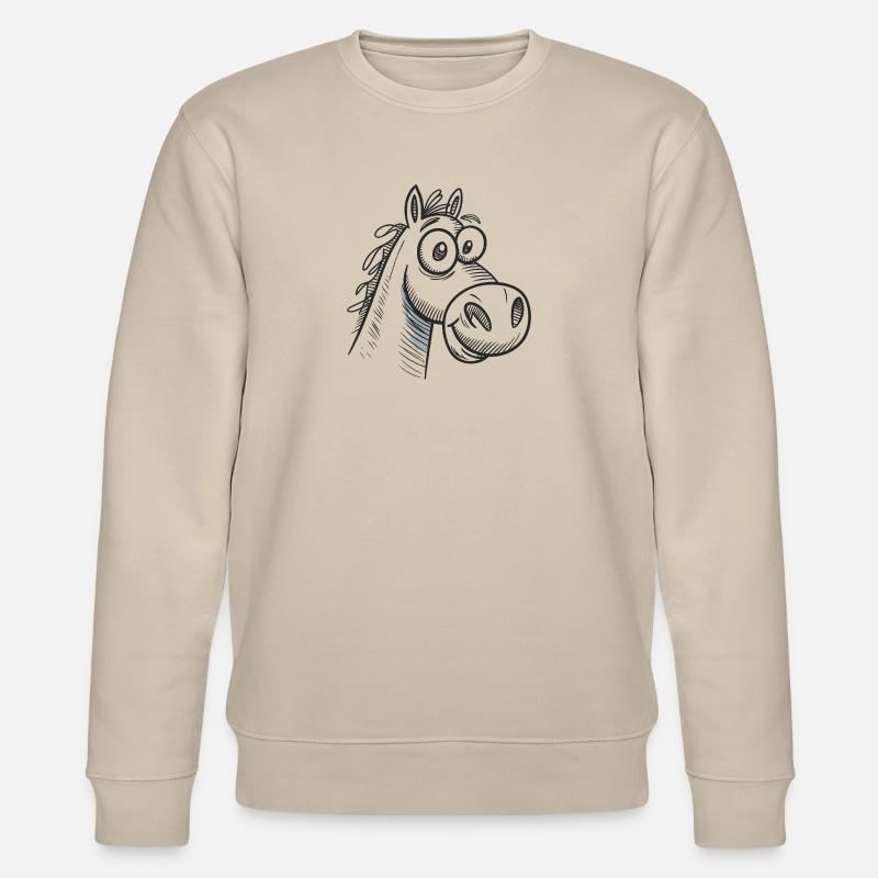 Pferd Pferde Reiten Reiter - Stanley/Stella Unisex Bio-Sweatshirt CHANGER  - Beige