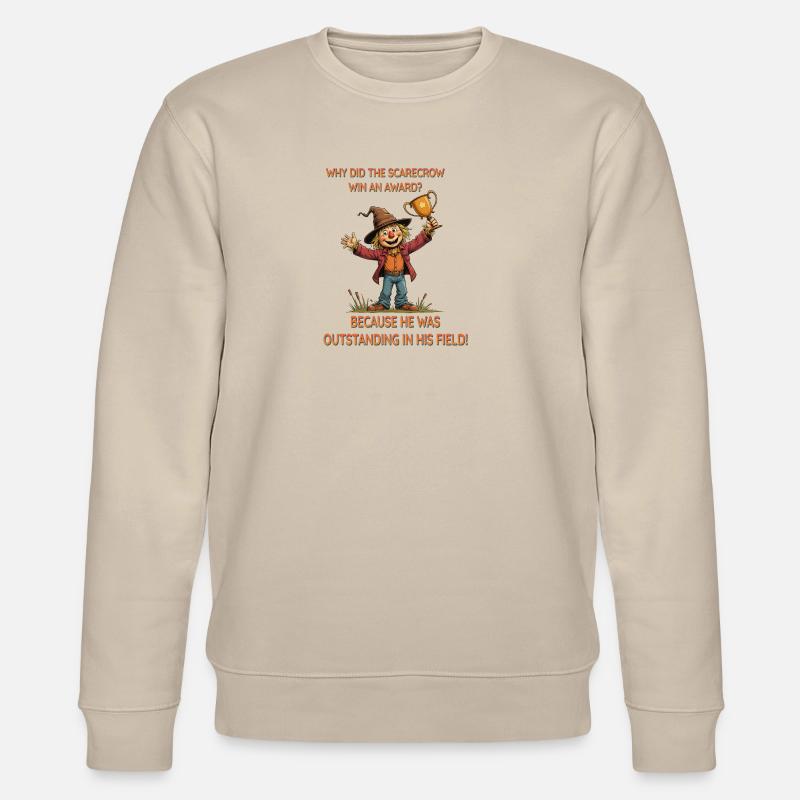 Gewinnende Vogelscheuche - Stanley/Stella Unisex Bio-Sweatshirt CHANGER  - Beige