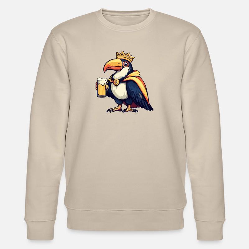 Toucan oiseau bière drôle - Sweat bio CHANGER Stanley/Stella Unisexe - beige