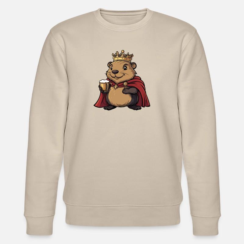 Bière de castor drôle - Sweat bio CHANGER Stanley/Stella Unisexe - beige