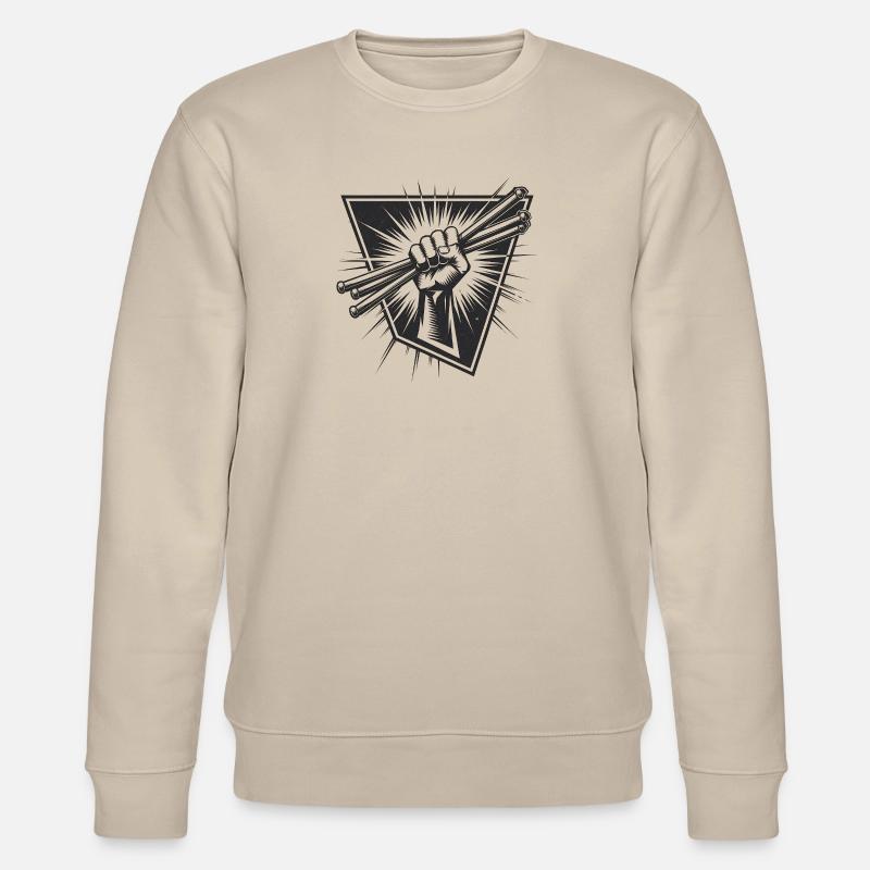 Batteur de batterie - Sweat bio CHANGER Stanley/Stella Unisexe - beige
