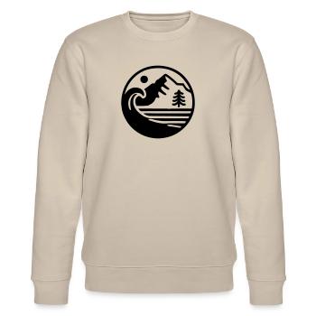 EarthVerse Original - Earthy and Eco-Conscious - Stanley/Stella Unisex Bio-Sweatshirt CHANGER  - Beige - Vorne - Nik (191cm) & Marisol (170cm)