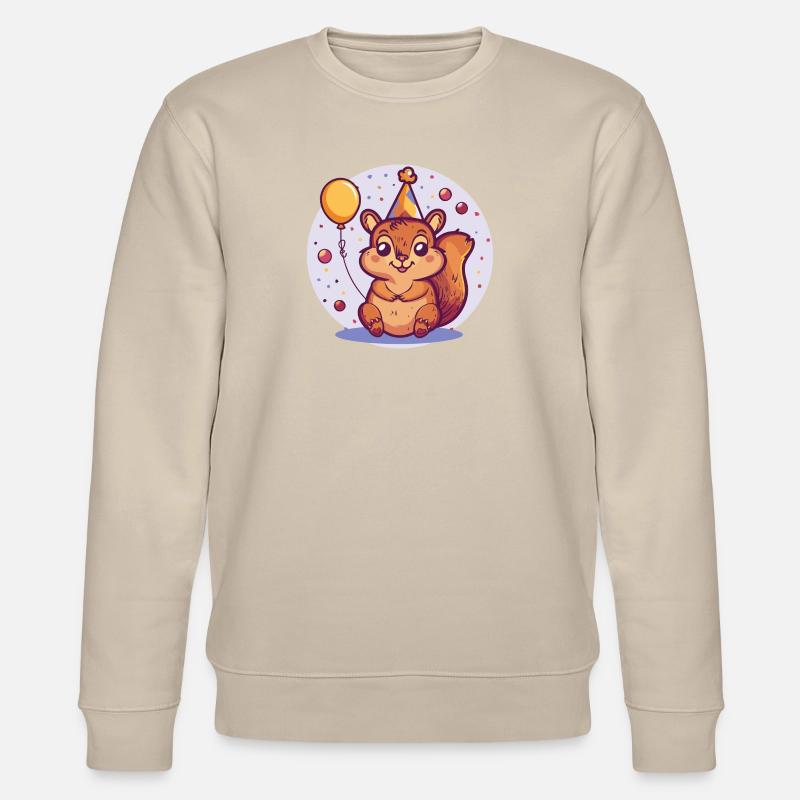 Écureuil Anniversaire Bébé - Sweat bio CHANGER Stanley/Stella Unisexe - beige