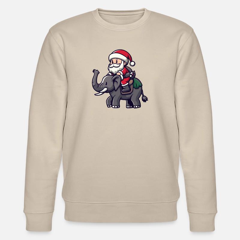 Mammut Weihnachtsmann - Stanley/Stella Unisex Bio-Sweatshirt CHANGER  - Beige
