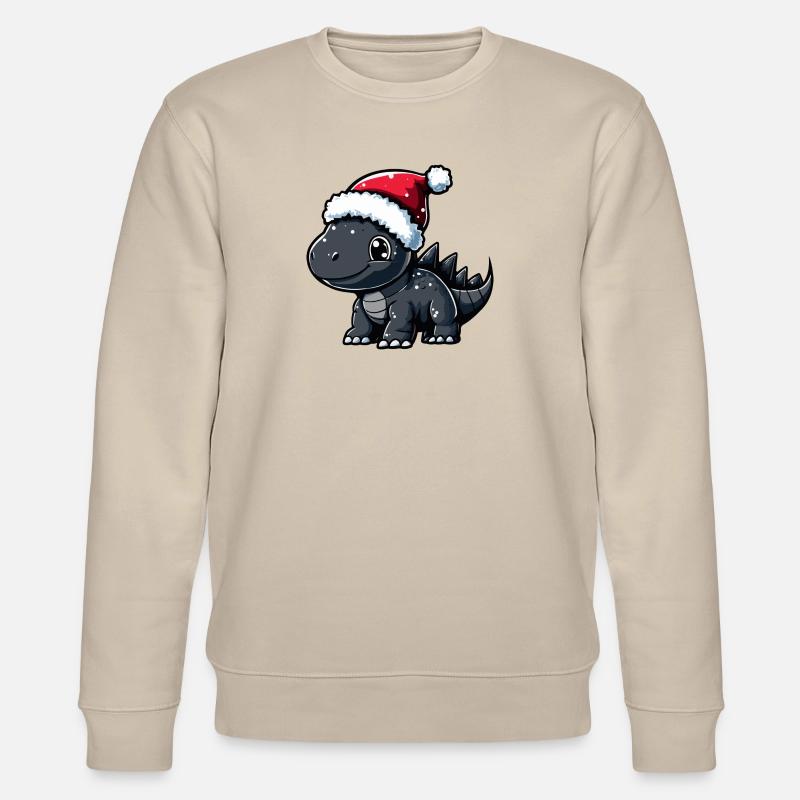 Dinosaure stégosaure Noël - Sweat bio CHANGER Stanley/Stella Unisexe - beige
