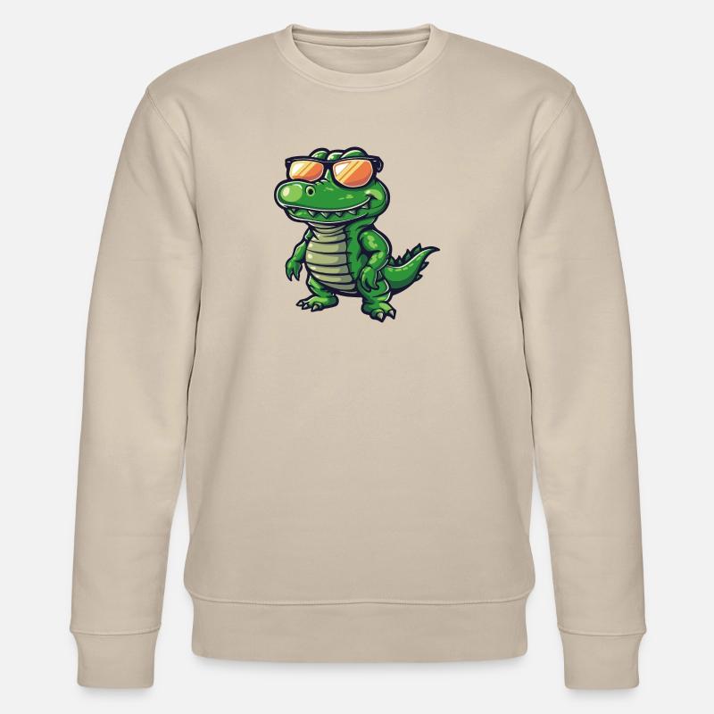 Alligator Comic Cool - Stanley/Stella Unisex Bio-Sweatshirt CHANGER  - Beige