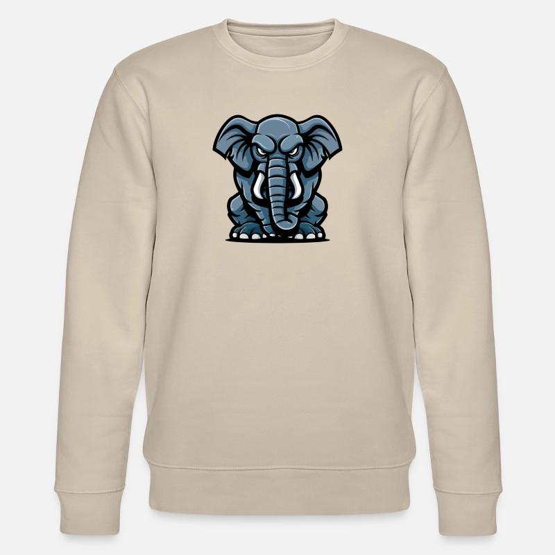 Elefant Comic - Stanley/Stella Unisex Bio-Sweatshirt CHANGER  - Beige
