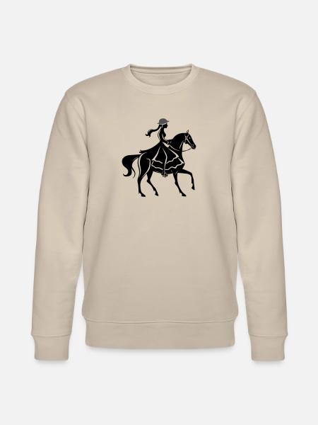 Mädchen Pferd Reiten - Stanley/Stella Unisex Bio-Sweatshirt CHANGER - Beige