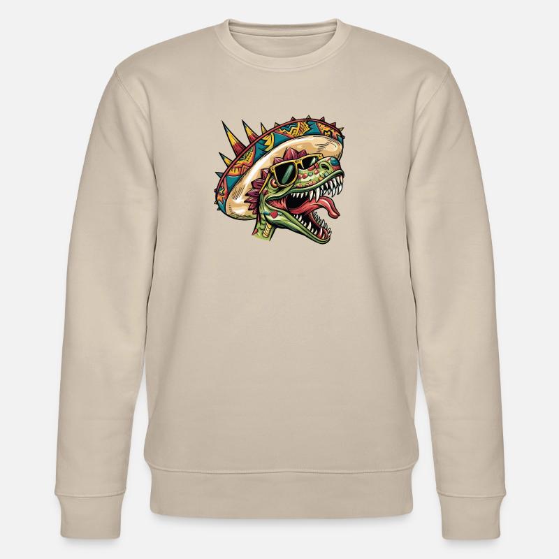 Dinosaurier stegosaurus Sombrero - Stanley/Stella Unisex Bio-Sweatshirt CHANGER  - Beige
