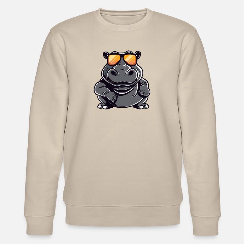 Nilpferd Tier - Stanley/Stella Unisex Bio-Sweatshirt CHANGER  - Beige