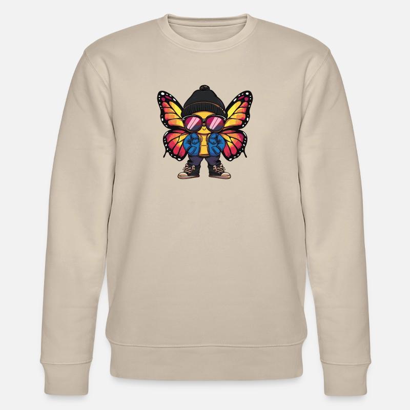 Papillon Bande dessinée cool - Sweat bio CHANGER Stanley/Stella Unisexe - beige