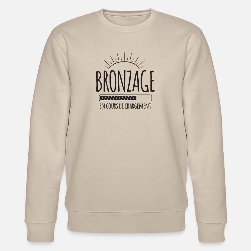 Tan Loading, Summer, Vacation, French - Stanley/Stella CHANGER Unisex Organic Sweatshirt - beige