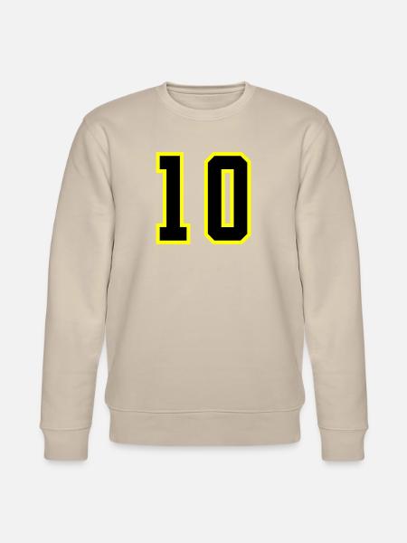 10 Number Jersey Ten - Stanley/Stella CHANGER Unisex Organic Sweatshirt - beige